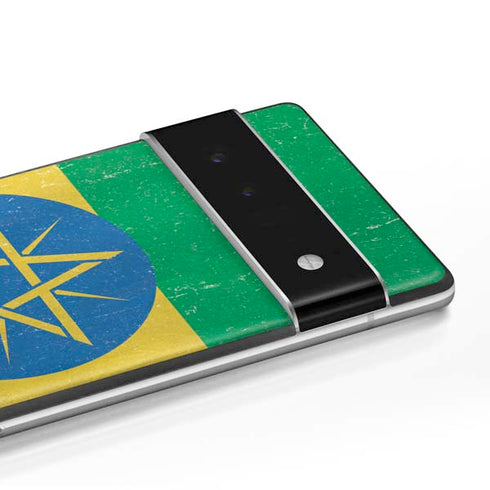 Ethiopia Flag Distressed Google Pixel 6 Pro Skin